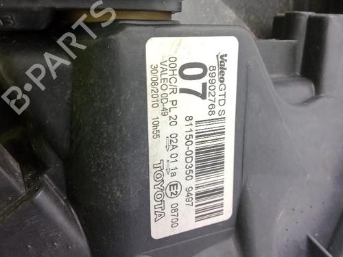 Left headlight TOYOTA YARIS (_P9_) 1.33 VVT-i (NSP90_, NSP90R) | BP32438002C28 