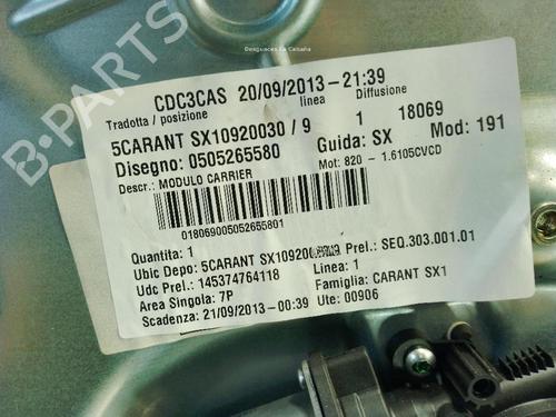 Front left window mechanism ALFA ROMEO GIULIETTA (940_) 1.6 JTDM (940FXD1A) | BP29875759C22 