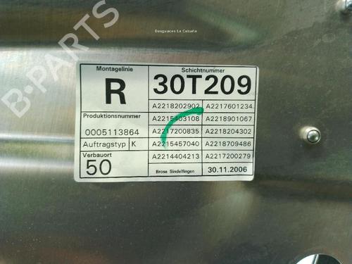 Front right window mechanism MERCEDES-BENZ S-CLASS (W221, V221) S 320 CDI (221.022, 221.122) | BP28009409C23 