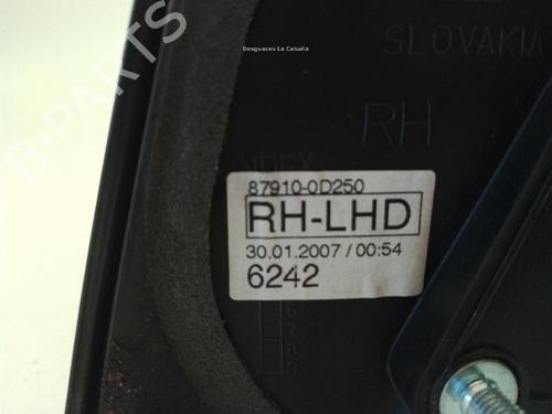 Right mirror TOYOTA YARIS (_P9_) 1.4 D-4D (NLP90_, NLP90R) | BP29498062C27 