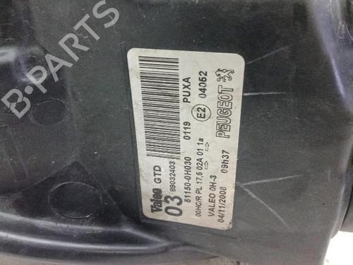 Left headlight PEUGEOT 107 (PM_, PN_) 1.0 | BP18366550C28 