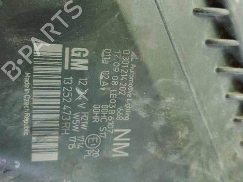 Right headlight OPEL ZAFIRA / ZAFIRA FAMILY B (A05) 1.9 CDTI (M75) | BP28488507C29 