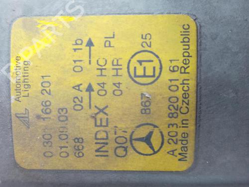 Left headlight MERCEDES-BENZ C-CLASS (W203) C 180 Kompressor (203.046) | BP25612566C28 