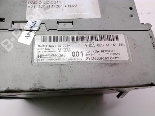 Radio MERCEDES-BENZ E-CLASS (W211)  | BP26309563E6 