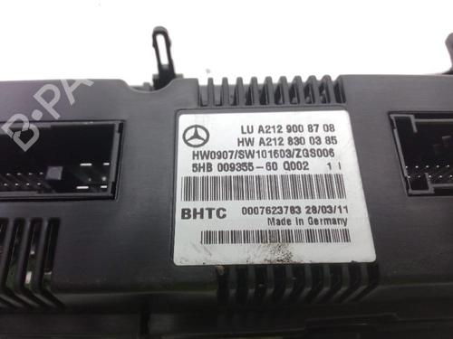 Climate control MERCEDES-BENZ E-CLASS (W212) E 500 4-matic (212.090) | BP24043584I5 