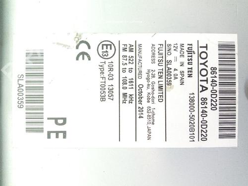 Display monitor TOYOTA YARIS (_P13_) 1.5 Hybrid (NHP130_, NHP130) | BP18957709C48 