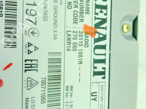 Radio RENAULT MEGANE IV Hatchback (B9A/M/N_) 1.5 dCi 110 (B9A3) | BP34714835E6 - Image 3