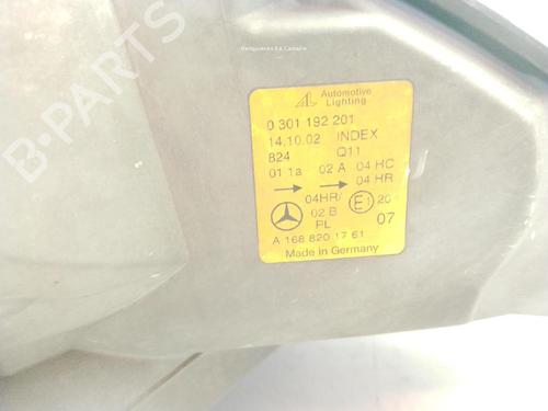 Left headlight MERCEDES-BENZ A-CLASS (W168) A 170 CDI (168.009, 168.109) | BP27534582C28 