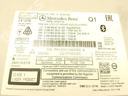 Radio MERCEDES-BENZ A-CLASS (W176) A 200 CDI / d (176.008) | BP36856562E6 - Image 3