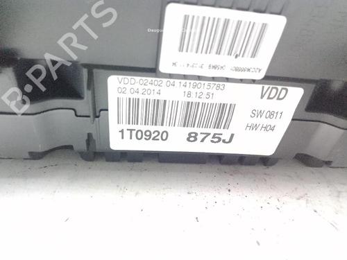 Instrument cluster VW TOURAN (1T3) 1.6 TDI | BP24928787C47 