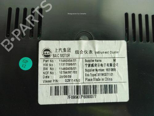 Instrument cluster MG MG ZS SUV (AZS1) 1.5 VTi | BP31752384C47 - Image 4
