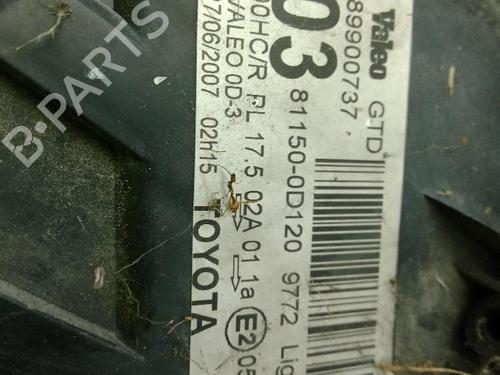 Left headlight TOYOTA YARIS (_P9_) 1.4 D-4D (NLP90_, NLP90R) | BP32280591C28