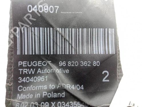 Rear right seatbelt PEUGEOT 3008 I MPV (0U_) 1.6 HDi | BP19733838I28 