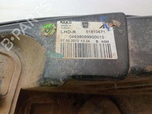 Right headlight FIAT DOBLO Bus (263_) 1.6 D Multijet (263AXH1A, 263AXL11, 263AXH1B) | BP29765472C29 