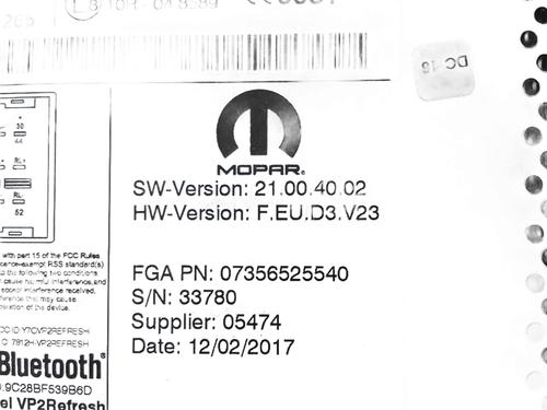 Display monitor FIAT TIPO Saloon (356_, 357_) 1.3 D (356SXB1A, 356SXH1A, 356SXD1A) | BP20165399C48 - Image 5