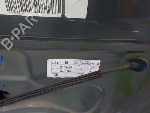 Right rear door VW GOLF V (1K1)  | BP24465493C5 