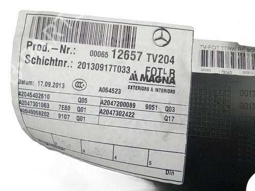 Rear right panel MERCEDES-BENZ C-CLASS (W204) C 180 CGI (204.031) | BP35722488C61  - Image 8