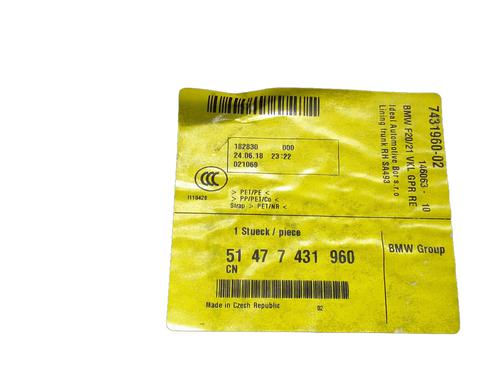 Boot lining BMW 1 (F20) 118 i | BP32233293I3 