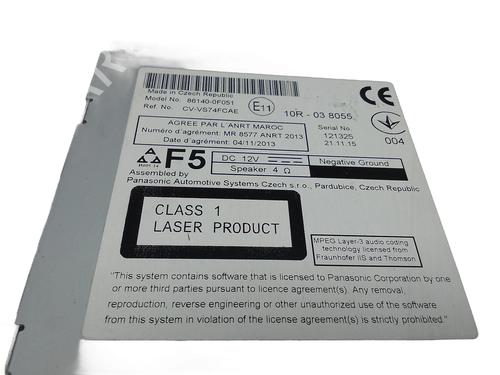 Radio TOYOTA VERSO (_R2_) 1.6 D4-D (WAR20_) | BP31013710E6