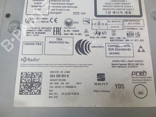 Radio SEAT IBIZA V (KJ1, KJG) 1.0 TSI | BP28148398E6 