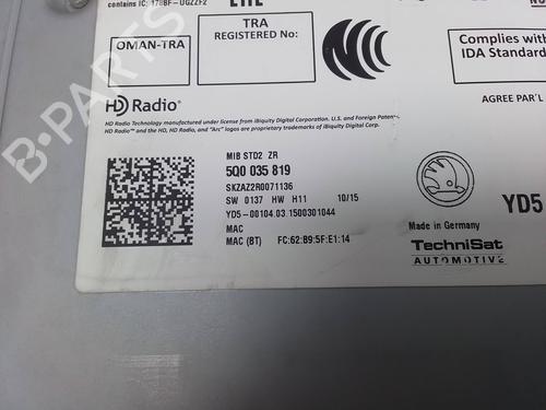 Radio SKODA FABIA II (542) 1.4 | BP26160342E6 