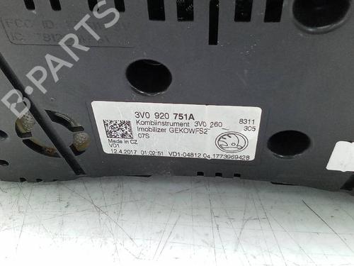 Instrument cluster SKODA SUPERB III Estate (3V5) 2.0 TDI | BP18956864C47