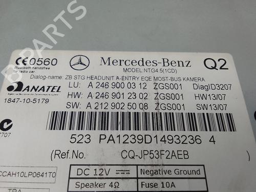 Radio MERCEDES-BENZ A-CLASS (W176) A 160 CDI / d (176.011) | BP29385794E6 