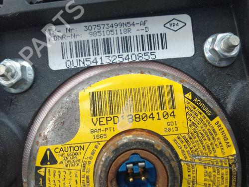 Used Driver airbag DACIA SANDERO 1.5 dCi (88 hp) 22383858