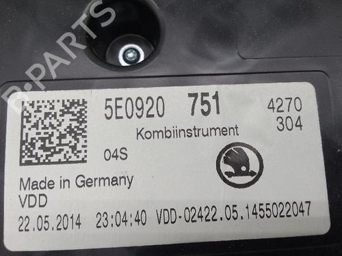Instrument cluster SKODA OCTAVIA III (5E3, NL3, NR3) 1.6 TDI | BP26050557C47 