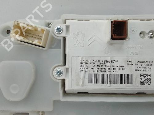 Used Instrument cluster PEUGEOT 208 I (CA_, CC_) 1.2 VTI 82 (82 hp) 22214663