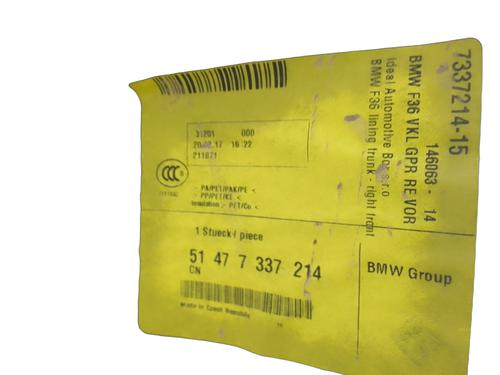 Boot lining BMW 4 Gran Coupe (F36) 420 d | BP34541751I3  - Image 5