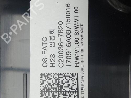 Climate control HYUNDAI KONA (OS, OSE, OSI) 1.0 T-GDi | BP20291318I5 