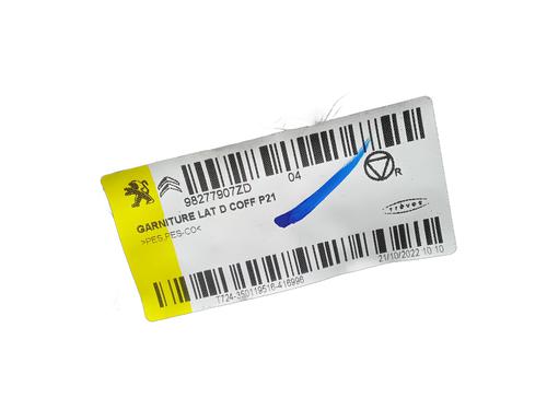 Boot lining PEUGEOT 208 II (UB_, UP_, UW_, UJ_) 1.2 PureTech 100 | BP31167954I3 