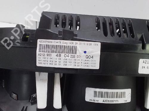 Used Instrument cluster MERCEDES-BENZ E-CLASS (W212) E 350 CGI (212.057) (292 hp) 24465392