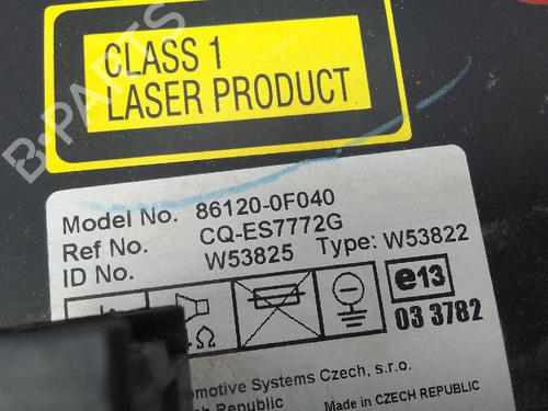 Radio TOYOTA COROLLA Verso (ZER_, ZZE12_, R1_) 1.8 (ZNR11_, ZNR11R) | BP24304815E6 