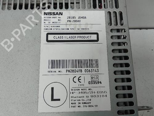 Radio NISSAN QASHQAI / QASHQAI +2 I (J10, NJ10, JJ10E) 2.0 dCi | BP19484446E6 