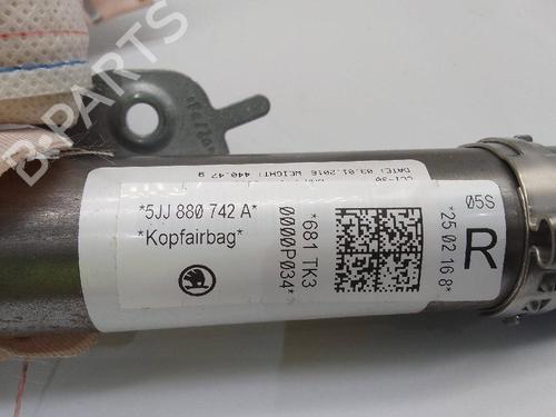 Used Right curtain airbag SKODA RAPID Spaceback (NH1) 1.4 TDI (90 hp) 25135068