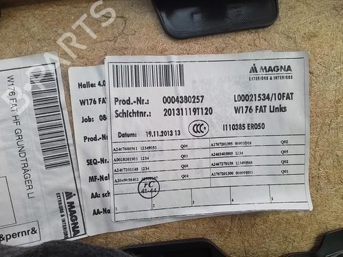 Front left panel MERCEDES-BENZ A-CLASS (W176) A 160 CDI / d (176.011) | BP29385466C58 