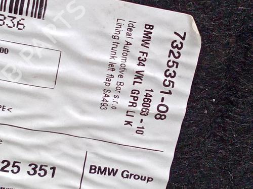 Used Boot lining BMW 3 Gran Turismo (F34) 318 d (143 hp) 20156576