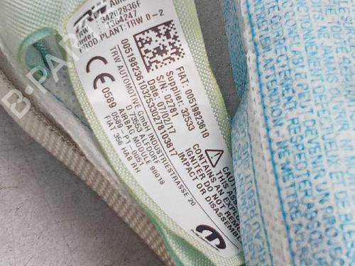 Used Right curtain airbag FIAT TIPO Saloon (356_, 357_) 1.3 D (356SXB1A, 356SXH1A, 356SXD1A) (95 hp) 20165464
