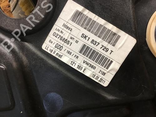 Front left window mechanism VW GOLF VI (5K1) 1.4 TSI | BP30099908C22