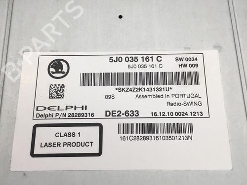 Radio SKODA FABIA II (542) 1.4 | BP21266526E6 