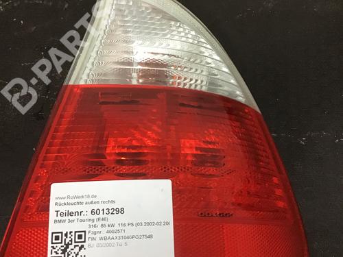 Used Right taillight BMW 3 Touring (E46) 316 i (115 hp) 6084654