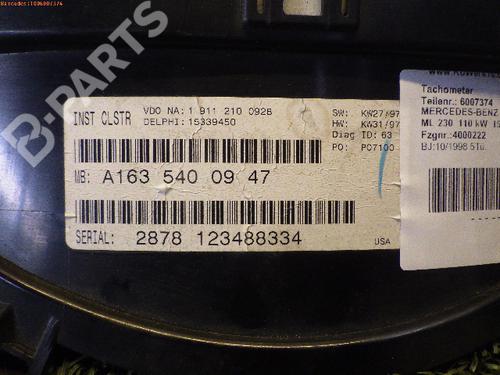 Instrument cluster MERCEDES-BENZ M-CLASS (W163) ML 230 (163.136) | BP5064587C47 