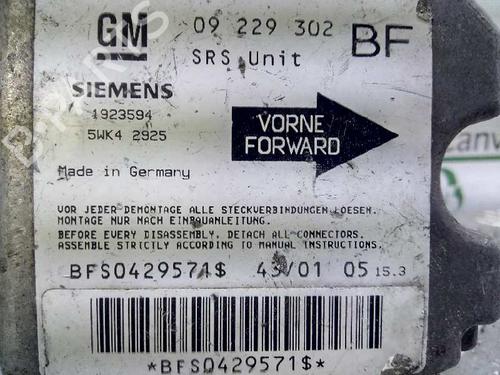 Kollisjonspute styreenhet OPEL ASTRA G Hatchback (T98) 2.2 DTI (F08, F48) (125 hp) 4535102