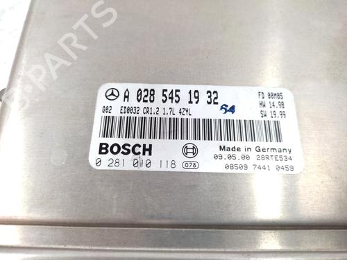 Engine control unit (ECU) MERCEDES-BENZ A-CLASS (W168) A 170 CDI (168.009, 168.109) | BP21152544M57