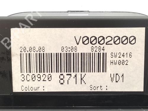 Kombiinstrument VW PASSAT B6 Variant (3C5)  | BP22978107C47 