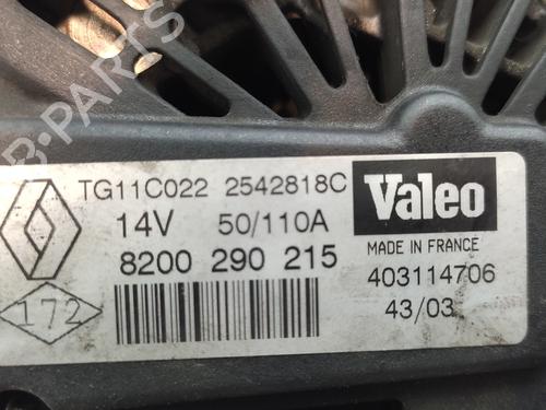 Alternator RENAULT SCÉNIC II (JM0/1_) 1.9 dCi (JM0G, JM12, JM1G, JM2C) | BP21156596M7 