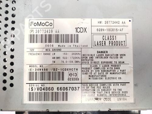 Bilradio VOLVO S80 I (184)  | BP21152594E6 