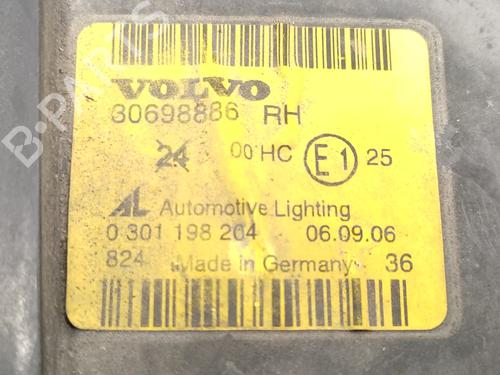 Right headlight VOLVO V50 (545) D2 | BP24683324C29 